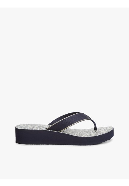 Sandalias Azul Marino Con Cuña Y Monograma TH Tommy Hilfiger