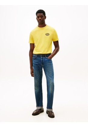 Camiseta Amarilla De Corte Amplio Con Gráfico Trasero Tommy Hilfiger