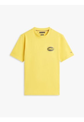 Camiseta Amarilla De Corte Amplio Con Gráfico Trasero Tommy Hilfiger