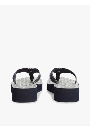 Sandalias Azul Marino Con Cuña Y Monograma TH Tommy Hilfiger