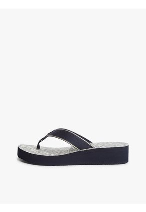 Sandalias Azul Marino Con Cuña Y Monograma TH Tommy Hilfiger