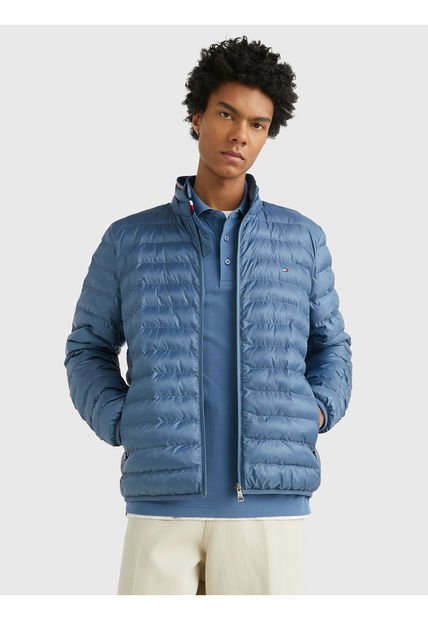 Chaqueta Acolchada Plegable Hombre Azul Tommy Hilfiger
