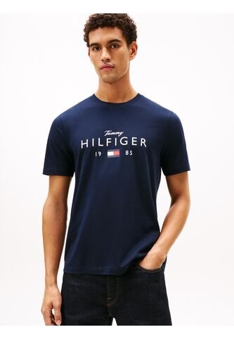 Camiseta Azul Marino De Cuello Redondo Con Logo Gráfico Tommy Hilfiger Tommy Hilfiger