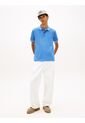 Polo Celeste De Corte Regular Ribeteado Con Logo Tommy Jeans de Tommy Hilfiger