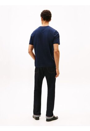 Camiseta Azul Marino De Cuello Redondo Con Logo Gráfico Tommy Hilfiger