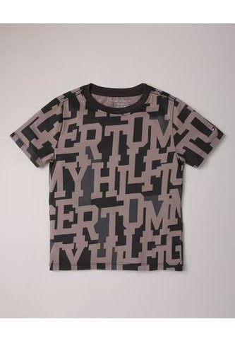 Camiseta Negra Para Niño Con Diseño De Estampado TH Tommy Hilfiger Tommy Hilfiger