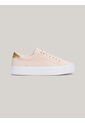 Tenis Rosa De Lona Con Talón Metalizado Tommy Hilfiger de Tommy Hilfiger