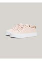 Tenis Rosa De Lona Con Talón Metalizado Tommy Hilfiger de Tommy Hilfiger