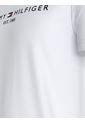 Camiseta Blanca Con Logo Bordado En El Pecho Tommy Hilfiger de Tommy Hilfiger
