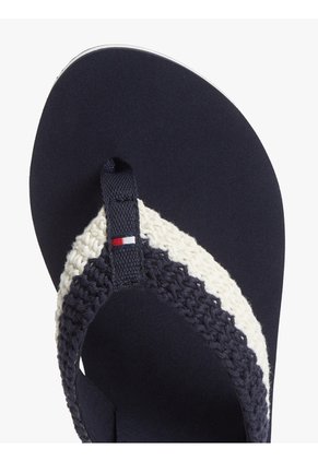 Sandalias Azul Marino Con Cuña Y Tiras Trenzadas Tommy Hilfiger
