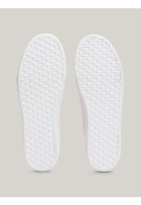Tenis Rosa De Lona Con Talón Metalizado Tommy Hilfiger