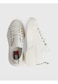 Tenis Blanco De Cuero Con Plataforma Tommy Hilfiger de Tommy Hilfiger