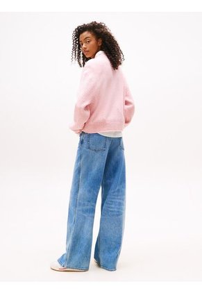 Saco Rosado Amplio Jaspeado Con Logo Tommy Jeans