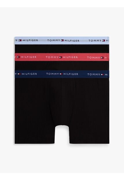 Pack Negro De 3 Calzoncillos Bóxer Essential Con Logo Tommy Hilfiger