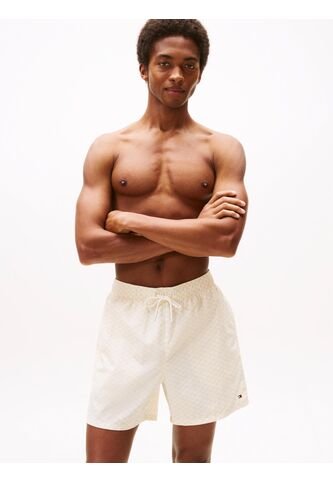 Traje Beige De Baño Corto De Medio Largo Con Estampado Tommy Hilfiger Tommy Hilfiger