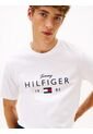 Camiseta Blanca De Cuello Redondo Con Logo Gráfico Tommy Hilfiger de Tommy Hilfiger