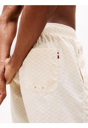 Traje Beige De Baño Corto De Medio Largo Con Estampado Tommy Hilfiger