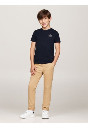 Camiseta Niño Azul Con Logo Gráfico En El Pecho Tommy Hilfiger