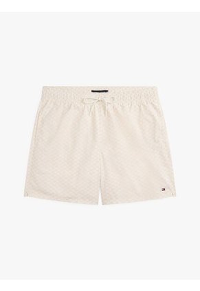 Traje Beige De Baño Corto De Medio Largo Con Estampado Tommy Hilfiger