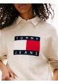 Saco Blanco Amplio Jaspeado Con Logo Tommy Jeans de Tommy Hilfiger