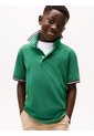 Polo Verde Para Niño Manga Corta Con Logo Tommy Hilfiger de Tommy Hilfiger