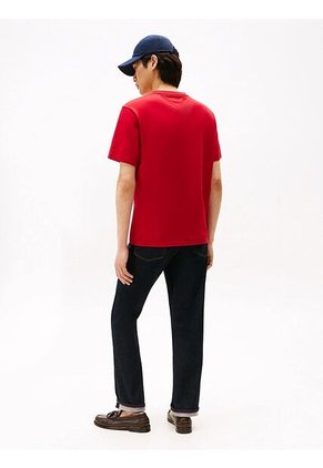 Camiseta Roja De Cuello En V Tommy Hilfiger