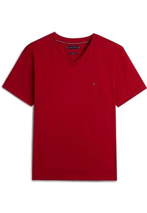 Camiseta Roja De Cuello En V Tommy Hilfiger