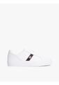 Tenis Blanco De Cuero Con Monograma TH Tommy Hilfiger de Tommy Hilfiger