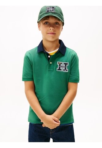 Polo Verde Para Niño Manga Corta Con Logo Gráfico Tommy Hilfiger Tommy Hilfiger