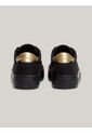 Tenis Negro De Lona Con Talón Metalizado Tommy Hilfiger de Tommy Hilfiger