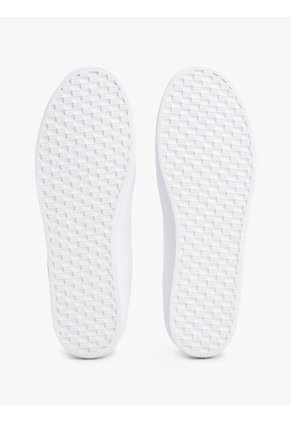 Tenis Blanco De Cuero Con Monograma TH Tommy Hilfiger