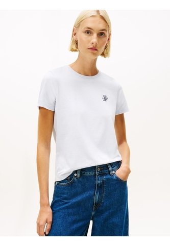 Camiseta Celeste De Corte Regular Con Diseño De Rayas Tommy Hilfiger Tommy Hilfiger