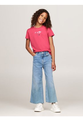 Camiseta Niña Rosa Con Logo Nyc Tommy Hilfiger