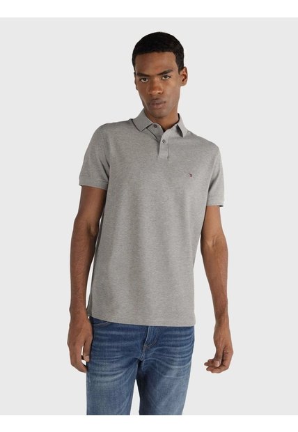Polo Gris Clasica Para Hombre Tommy Hilfiger