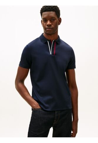 Polo Azul Marino De Corte Regular Con Tapeta Distintiva Tommy Hilfiger Tommy Hilfiger