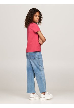 Camiseta Niña Rosa Con Logo Nyc Tommy Hilfiger