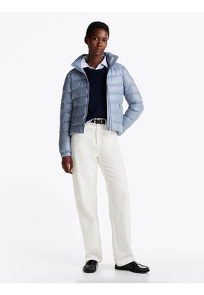 Rompe Celeste Viento Acolchada Brillante De Plumón Tommy Hilfiger