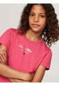Camiseta Niña Rosa Con Logo Nyc Tommy Hilfiger de Tommy Hilfiger