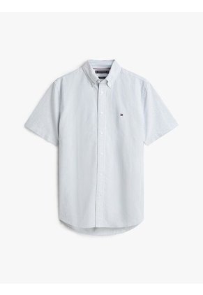 Camisa Beige Heritage Oxford Con Diseño De Rayas Tommy Hilfiger