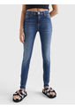 Jeans Nora Ceñidos De Talle Medio Con Efecto Desteñido Mujer Azul Tommy Hilfiger de Tommy Hilfiger