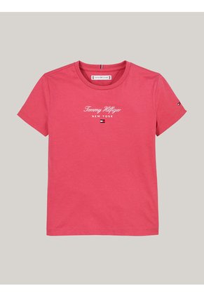 Camiseta Niña Rosa Con Logo Nyc Tommy Hilfiger