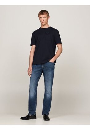 Camiseta Azul De Cuello Redondo Con Bolsillo Tommy Hilfiger