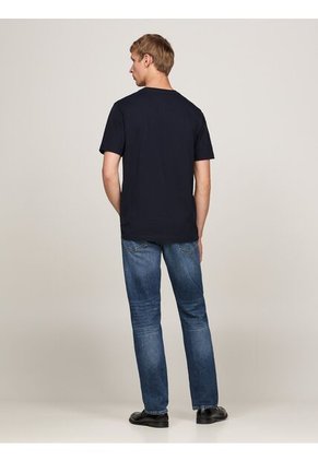 Camiseta Azul De Cuello Redondo Con Bolsillo Tommy Hilfiger