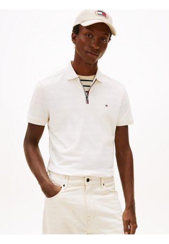 Polo Blanco De Corte Regular De Cierre De Cremallera De 1/4 Tommy Hilfiger Tommy Hilfiger