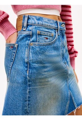 Falda Azul Mom Con 5 Bolsillos Tommy Jeans