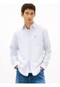 Camisa Azul Oxford De Rayas Tommy Jeans de Tommy Hilfiger