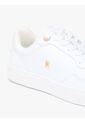 Tenis Blanco De Cuero Con Mezcla De Texturas Tommy Hilfiger de Tommy Hilfiger