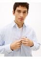 Camisa Azul Oxford De Rayas Tommy Jeans de Tommy Hilfiger