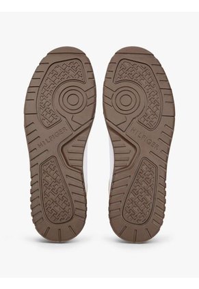 Tenis Khaki De Baloncesto En Cuero Tommy Hilfiger