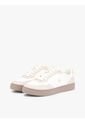 Tenis Beige De Cuero Con Mezcla De Texturas Tommy Hilfiger de Tommy Hilfiger
